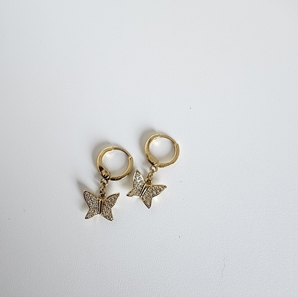 Boho Skull Bracelet Bundle Set + Gold Plated Butterfly Earrings Crystal - Picture 5 of 5